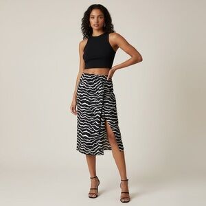 Zebra Midi Skirt